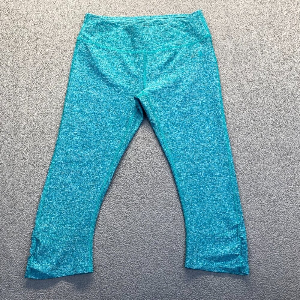 North Face Women’s Green Yoga Stretchy  Leggings W/ Wide Stitching Sport Size M